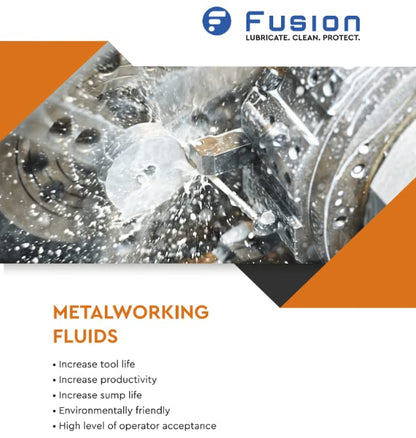 Machining Fluid with Low Foam by Fusion Chemical | Fusion Cool 2275 LF | General Purpose Coolant with Exceptional Low Odor, High-Lubricity | Semi-Synthetic | Microemulsion (5 Gallon Pail) - size: 5 Gallon