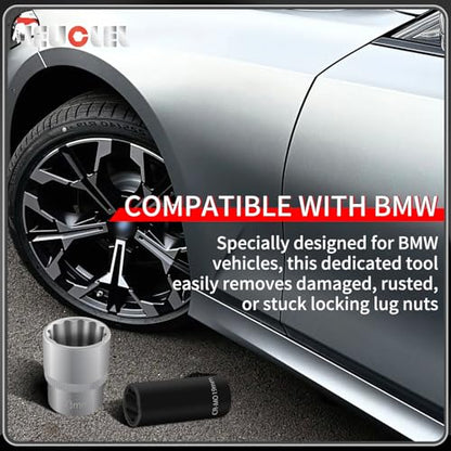 1/2" Dr 12Pt 23mm Spline Socket & 19mm Twist Lug Nut Socket for BMW