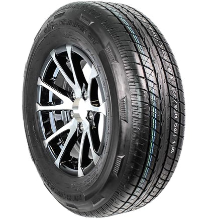 eCustomrim Radial Trailer Tire Rim Assembly ST215/75R14 LRC Black 5 Lug