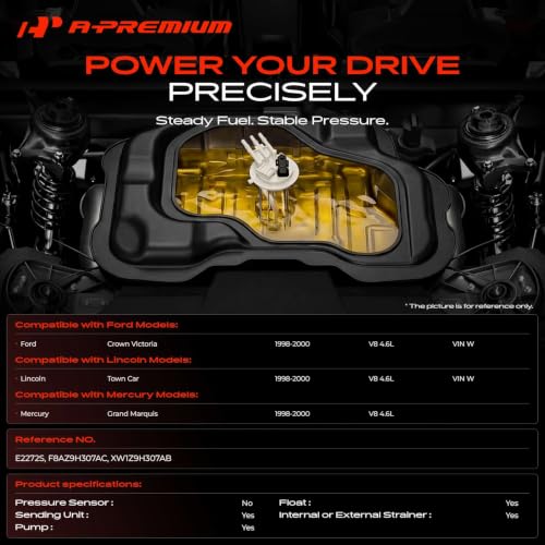 A-Premium Electric Fuel Pump Assembly Compatible with Mercury, Lincoln