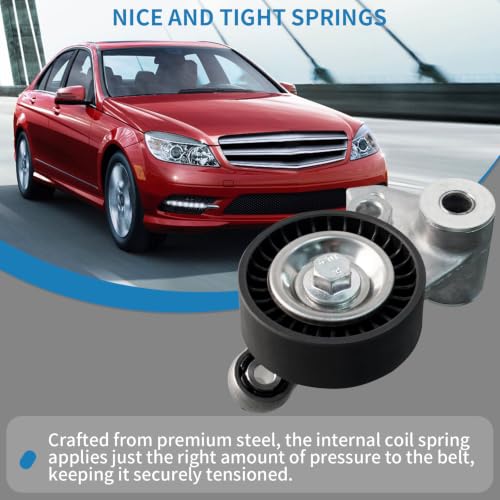 39104 Engine Belt Tensioner Serpentine Belt Drive Idler Pulley Kit - size: 90K-39104