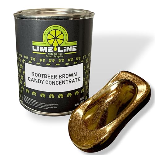 LiME LiNE Rootbeer Brown Candy Concentrate, Automotive Solvent Based Transparent Paint over Pearls, Metal Flake and Metallics (1 Pint) - color: Brown