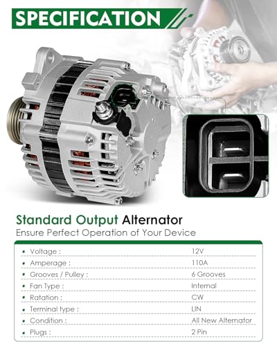 Stable Output Alternator for:-Nissan Rogue 2008-2012 - size: 23100-AU40D