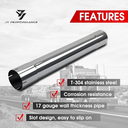 5" Muffler Replacement Pipe, 5 Inch Exhaust Pipe, 30" Length - size: 5''