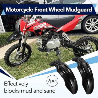 2Pcs Motorcycle Front Wheel Mudguard Compatible with CRF50 Style 125CC Pit PRO Trail Dirt Bike & Tutti Soleil 01, Impact Resistant PP Plastic Dirt Bike Front Fender