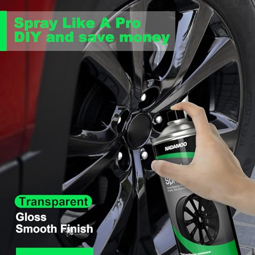 NADAMOO Aluminum Wheel Clear Protective Topcoat + Silver Wheel Spray Paint 2 Cans