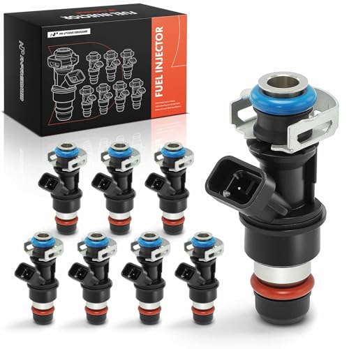 A-Premium 8-Pack 4 Holes Fuel Injectors Compatible with Chevrolet, GMC