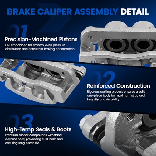 2PCS Front Brake Calipers for Chevrolet Suburban 2015-2020 - size: Front [18B4918A & 18B4919A]