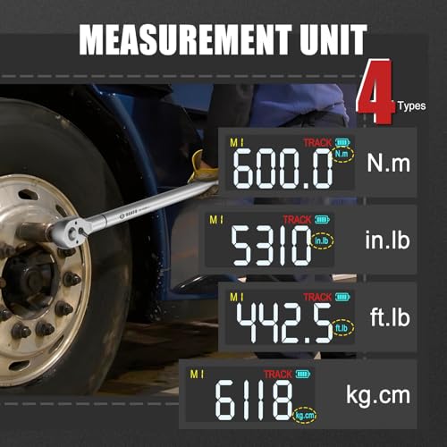 VANPO Digital Torque Wrench, 3/4", 22.1–442.5 ft-lb for Trucks - size: 3/4-Inch -01