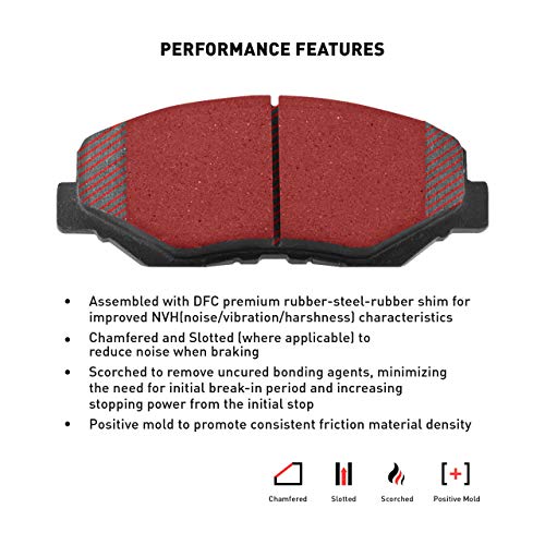 DFC Front 3000 Semi-Metallic Brake Pads| Fits 2003-2017 Honda Accord - style: 3000 Semi-Metallic Pads