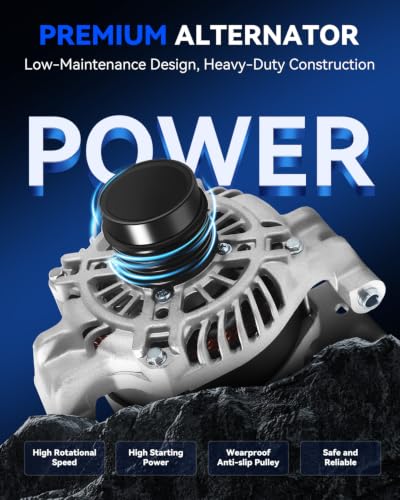11554N New Alternator Replacement for Jeep Cherokee Compass Renegade 2014-2022, Chrysler 200 2015-2017, Ram ProMaster City 2015-2022, Fiat 500X 2016-2018, 56029624AB A002TX3581ZC 56029624AA - size: 11554N