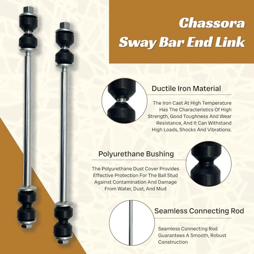 K700633 2PCS Rear Stabilizer Sway Bar End Links Fit for Buick 2008 2009 2010 2011-2017 Enclave, for Chevy 09-17 Traverse, for Saturn 2007-10 Outlook, for GMC 07-2016 Acadia, 17 Acadia Limited - size: K700633 X2