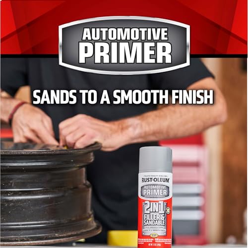 Rust-Oleum Automotive Stops Rust Filler & Sandable Spray Primer, Gray - size: 12 Ounce (Pack of 6)
