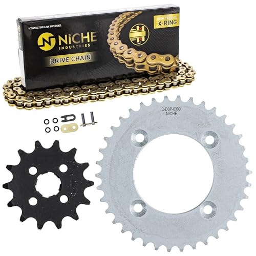 NICHE Drive Sprocket Chain Combo for Honda CRF110F Front 14 Rear 38 Tooth 420 X-Ring 86 Links - size: X-Ring Chain