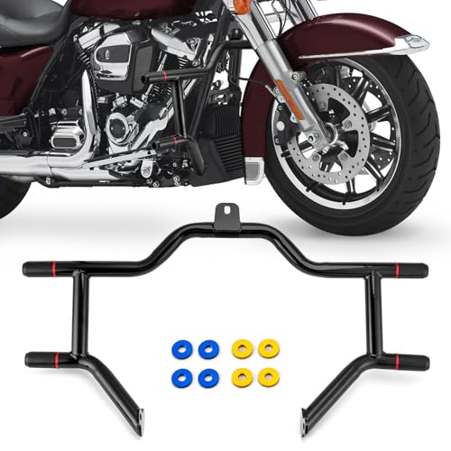 Mofun Engine Guard Crash Bar Fit for Harley Touring 2009-2023, Gloss Black - size: 09-23
