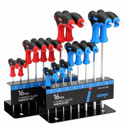 DISEN T-handle Allen Wrench Set 16PCS
