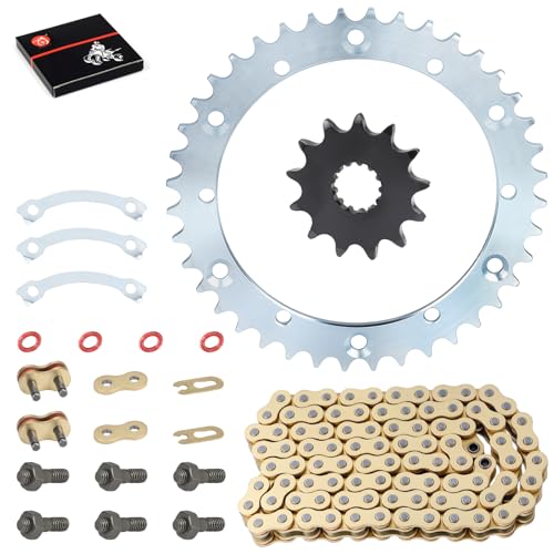 520V-X X-Ring 92 Link Drive Chain & Sprocket Bolt Kit Compatible with Yamaha Raptor 660 YFM660R 2001-2005