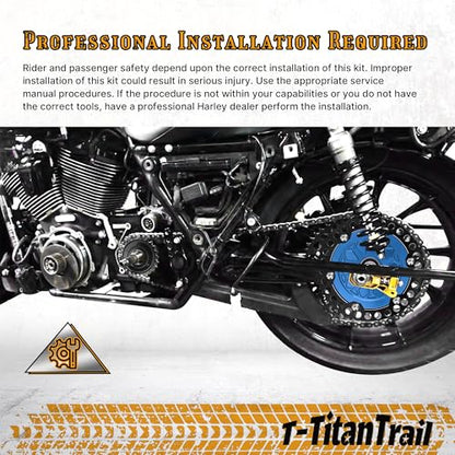 2009-up Touring Belt Drive to Chain Drive Conversion Kit for Harley, Blue - color: Blue
