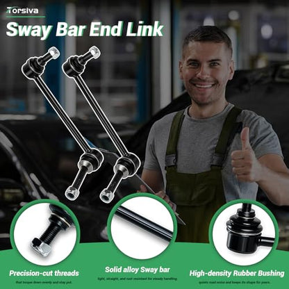 2PCS Front Stabilizer Sway Bar End Links for BMW 2007-2018 X5 (For Model without Adaptive Drive), 2008-2019 X6 (For Model without Adaptive Drive) ‎‎K750217 K750218 - size: K750217 K750218