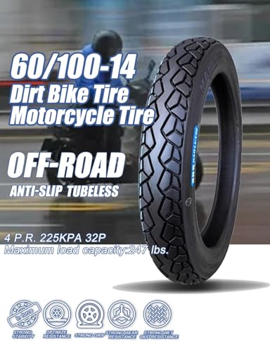 60/100-14 Dirt Bike Tire and Inner Tube
