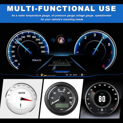 2 PCS Single Gauge Mounting Panel, 52mm 2 Inch Gauge Mounting Bracket Pod with Single Hole, Universal Vehicle Dashboard Gauge Pillar Mount Pod Holder for Auto, Truck, Boat - color: 2pcs