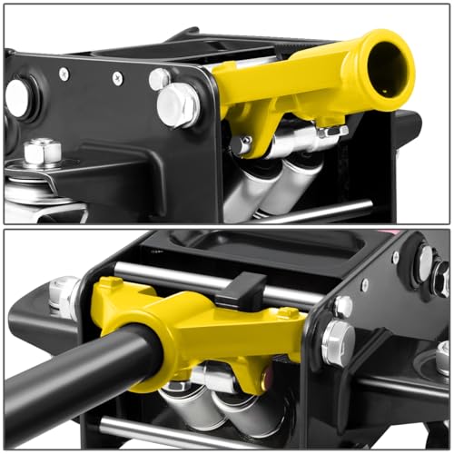 DNA Motoring Low Profile Hydraulic Trolley Service/Floor Jack, 4 Ton (8000 lbs) Capacity, Lifting Range 4.5"-20", Yellow, TOOLS-00307-YL - color: Yellow, style: 4 ton