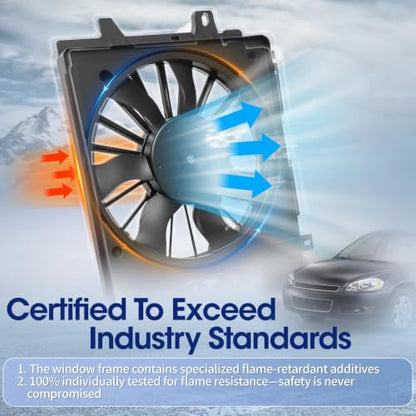 Engine Cooling Radiator Fan Assembly Fit for Buick Lacrosse 2008, Chevrolet Impala 2006-2011, Monte Carlo 2006-2007, Reference Number 620973, 621420, 76022 - size: 620973, 621420