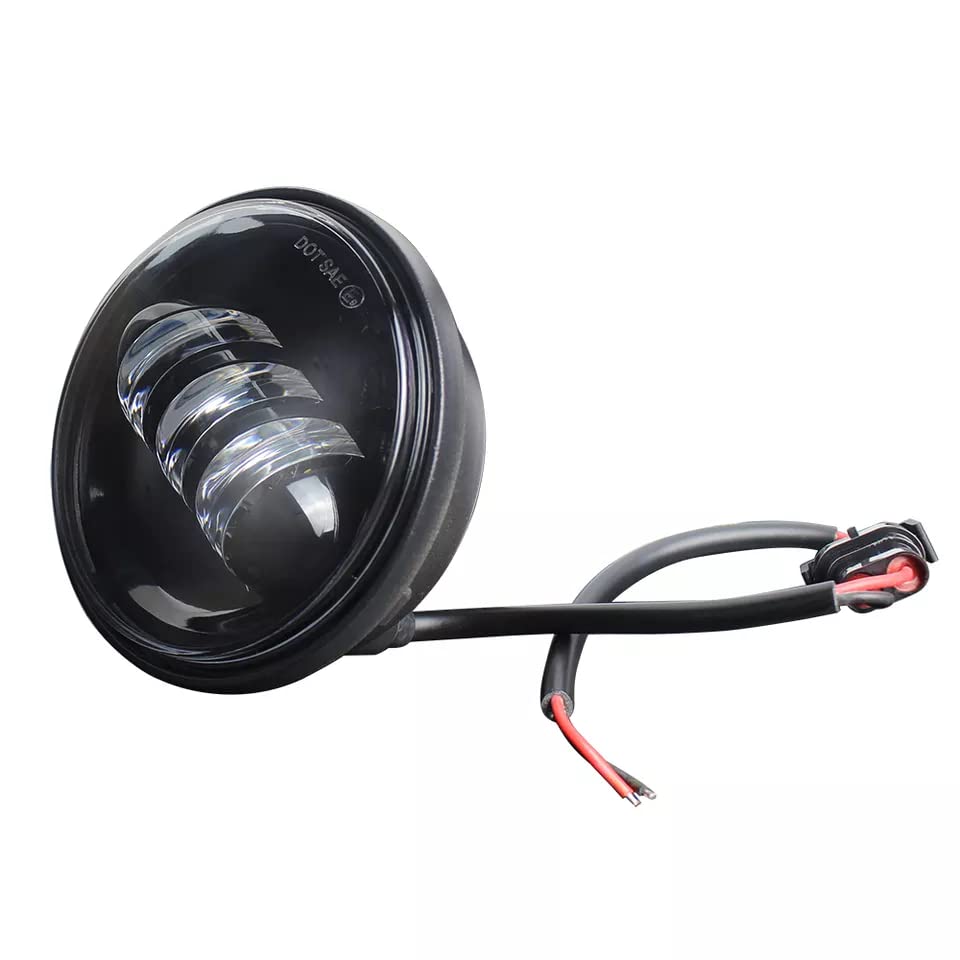 Eagle Lights 8700BPK 7 Inch LED Headlight with 4.5" LED Passing/Spot Lamp/Passing Light Kit Compatible With Harley Davidson® And Indian® Motorcycles - Generation I/Black Kit - size: No Installation Accessories