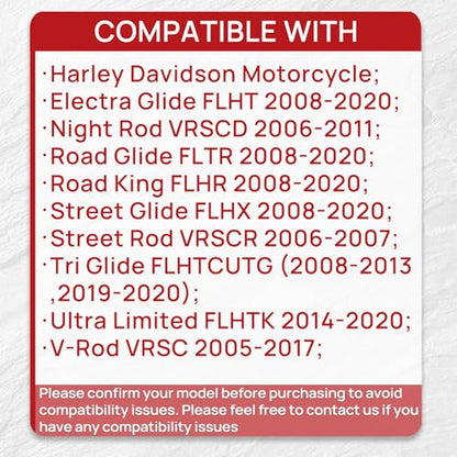 Brake Pads Front and Rear Compatible with Harley Davidson Road Glide 2008-2021 Street Glide 2008-2022 Ultra Classic Electra Glide Sintered Copper 3 sets 41854-08