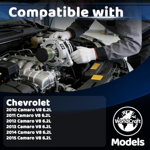 WorldCraft 12V 150A High Output Alternator for Chevy Camaro 6.2L V8 2010-2015 - size: FG15S027