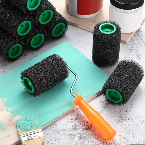 Teenyyou 9 Pcs Textured Paint Roller 4 Inch Bed Liner Roller Covers