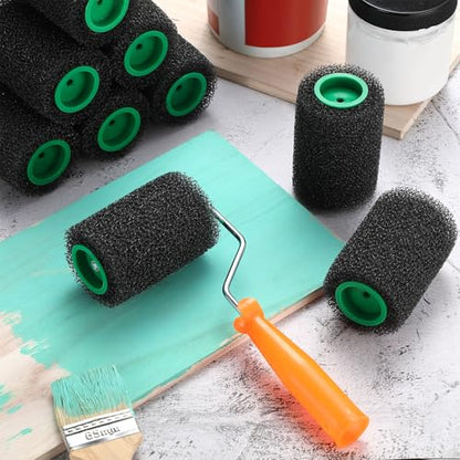 Teenyyou 9 Pcs Textured Paint Roller 4 Inch Bed Liner Roller Covers