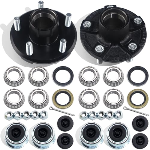 5x4.5'' Trailer Hub Kits for 2000lb 1'' or 1-1/16'' Straight Axle - color: 2 Sets