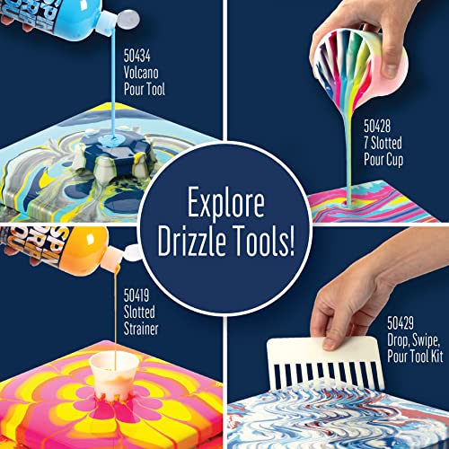 FolkArt Drizzle Open Pour Cup, Flower Pour Cup Perfect for Fluid Paint Pouring Arts and Crafts Projects, 50423 - style: Flower Pour Cup