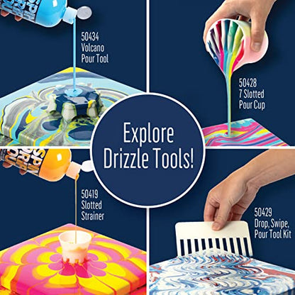 FolkArt Drizzle Open Pour Cup, Flower Pour Cup Perfect for Fluid Paint Pouring Arts and Crafts Projects, 50423 - style: Flower Pour Cup