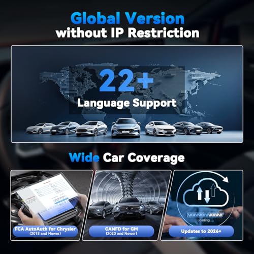 XTOOL D5S OBD2 Scanner, 16 Resets, Engine ABS SRS Transmission Scan Tool