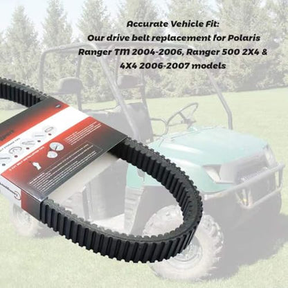 LOONGPART Drive Belt 3211101 Replacement for Polaris Specific Ranger TM 2004-2006 / Ranger 500 2X4 2006-2007 / Ranger 500 4X4 Fits 33C4828 33G4828 35GBS1264 - size: Polaris Specific Ranger TM 3211101