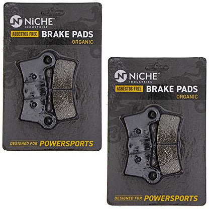 NICHE Complete Brake Pad Set for Harley-Davidson 41854-08 83911-09B Organic - size: Organic