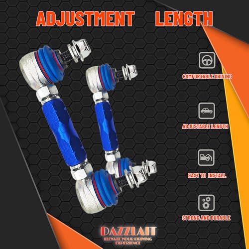 125mm-150mm Universal Adjustable Sway Bar End Links | M10 Stud with 12 mm Spacer Washer | Adjustable Sway Bar Links - size: 125MM-150MM