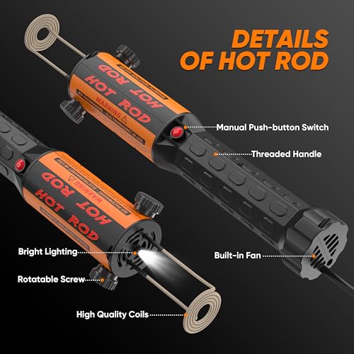 Solary Induction Bolt Heater Tool - 1200W 110V Magnetic Induction Heater Bolt Removal, Nut Buster Tool with 8 Coils for Rusty Screw Removing - color: Orange