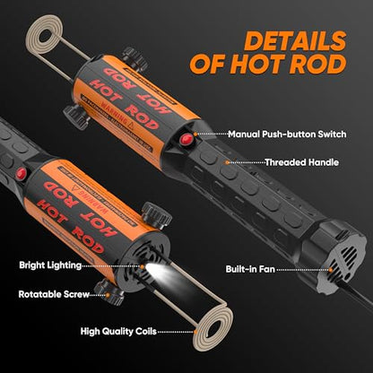 Solary Induction Bolt Heater Tool - 1200W 110V Magnetic Induction Heater Bolt Removal, Nut Buster Tool with 8 Coils for Rusty Screw Removing - color: Orange