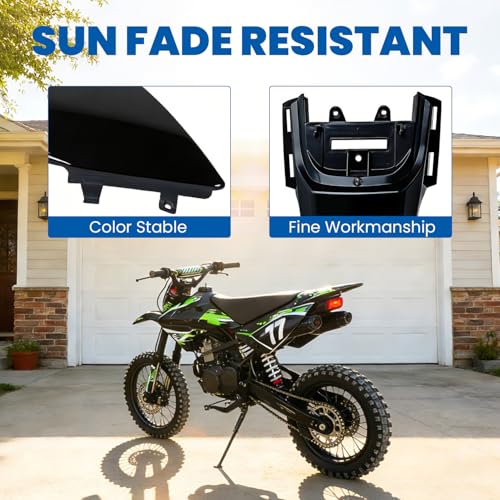 Thickened Plastics Kit, Hyssk Red & White Dirt Bike Fairings Fenders for Honda CRF50 XR50 CRF XR 50 SSR Trail Pit Bike