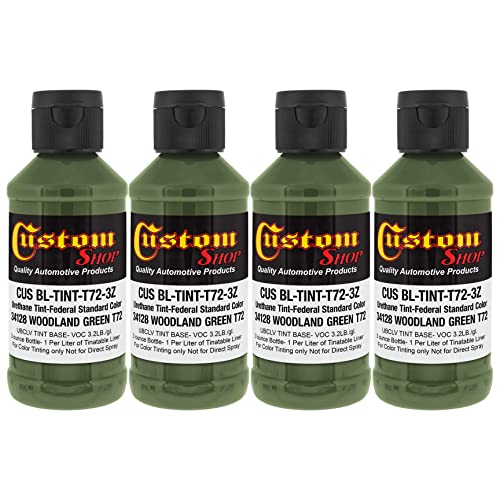 Custom Coat 3 Ounce, Woodland Green, Bedliner Tint Concentrate, 4 Pack - color: Woodland Green, size: 3-Ounce (Pack of 4)
