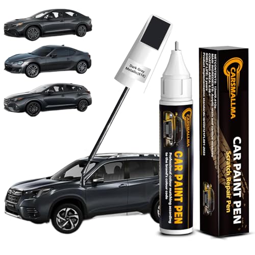 61K Dark Gray Metallic Car Touch Up Paint for Subaru, Color Accurate Car Paint Scratch Repair Pen Kit Quick & Easy Fix Vehicle Chips and Automotive Nicks Scuff - color: 61K Dark Gray Metallic for BRZ/Crosstrek/ester-models/Impreza/Legacy-models/WRX/XV-Cro