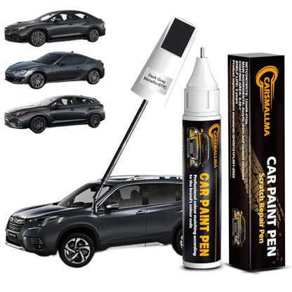 61K Dark Gray Metallic Car Touch Up Paint for Subaru, Color Accurate Car Paint Scratch Repair Pen Kit Quick & Easy Fix Vehicle Chips and Automotive Nicks Scuff - color: 61K Dark Gray Metallic for BRZ/Crosstrek/ester-models/Impreza/Legacy-models/WRX/XV-Cro