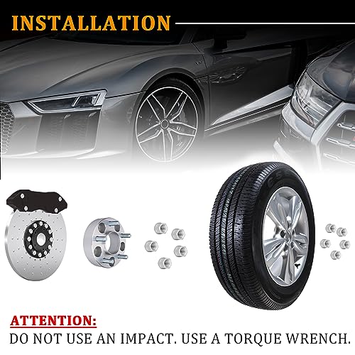 BRTEC 1.5" 5x4.5 Hubcentric Wheel Spacers for Ford Mustang Explorer Ranger - color: BCWSA80032-4P