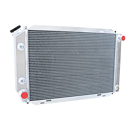4 Row Radiator For Ford Mustang Foxbody GT SVT LX 1979-1993 - size: 4 Row Radiator+CNC 1.3Bar Cap(AT)