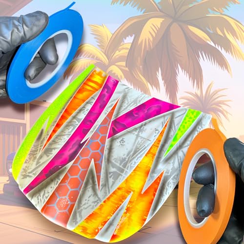 LiME LiNE Flexible Vinyl Fine Line Masking Tape for Automotive Custom Paint, No Residue Fineline Blue 1/4",1/8", 1/16" (1/4") - color: 1/4"