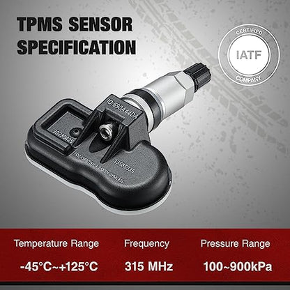 BDFHYK Upgrade TPMS Sensor 2006-2020 GM 315Mhz Tire Pressure Monitoring Sensor Compatible for Chevy Silverado GMC Cadillac Buick Pontiac Replace#13598771 13598772 13586335 13581558 4 Pack - style: 13598772