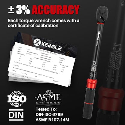 20Pcs 1/4 3/8 1/2-inch Drive Click Torque Wrench Set for Car Moto - size: 260In.Lb,45Ft.Lb,170fFt.Lb